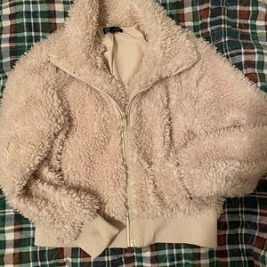 Zara Trafaluc Collection Collared Teddy Coat